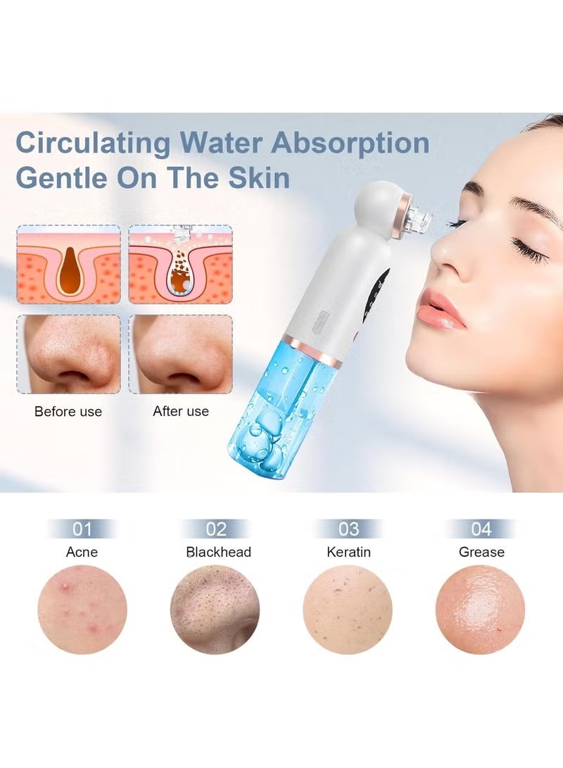 Electric Facial Oil Suction & Pore Cleaner Device, Blackhead Remover with Mini Water Bubble System, USB Rechargeable Deep Pore Cleaning Tool with Multiple Modes and Suction Heads - Image 3